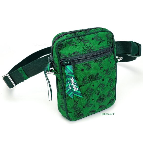 RARE! Vera Bradley Harry Potter RFID Small Convertible Crossbody Bag, Slytherin - Picture 8 of 14